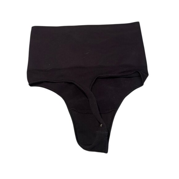 Skims Thong Underwear XL/L | High-Waist Seamless Black Stretch Intimates NWT - Picture 2 of 2